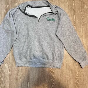 Gray Quarter-Zip Sweater